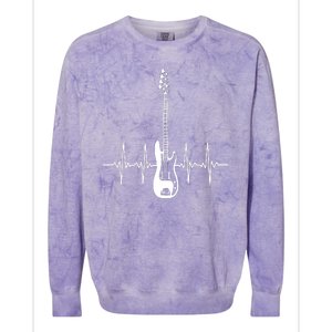 Acoustic Guitar Heartbeat Guitar Musician Colorblast Crewneck Sweatshirt