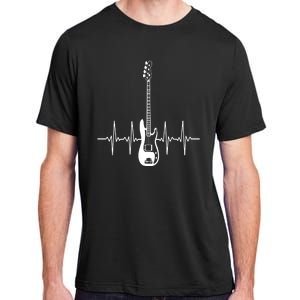 Acoustic Guitar Heartbeat Guitar Musician Adult ChromaSoft Performance T-Shirt