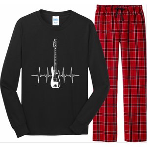 Acoustic Guitar Heartbeat Guitar Musician Long Sleeve Pajama Set