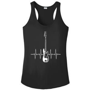 Acoustic Guitar Heartbeat Guitar Musician Ladies PosiCharge Competitor Racerback Tank