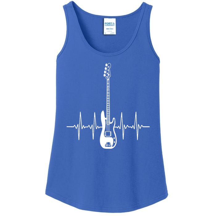 Acoustic Guitar Heartbeat Guitar Musician Ladies Essential Tank