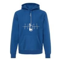 Acoustic Guitar Heartbeat Guitar Musician Premium Hoodie