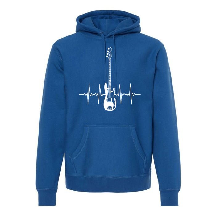 Acoustic Guitar Heartbeat Guitar Musician Premium Hoodie