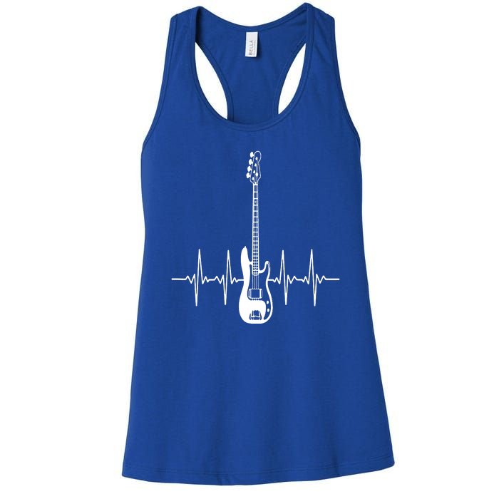 Acoustic Guitar Heartbeat Guitar Musician Women's Racerback Tank