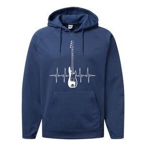 Acoustic Guitar Heartbeat Guitar Musician Performance Fleece Hoodie