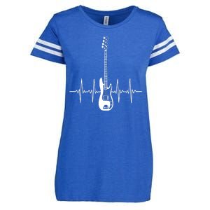 Acoustic Guitar Heartbeat Guitar Musician Enza Ladies Jersey Football T-Shirt