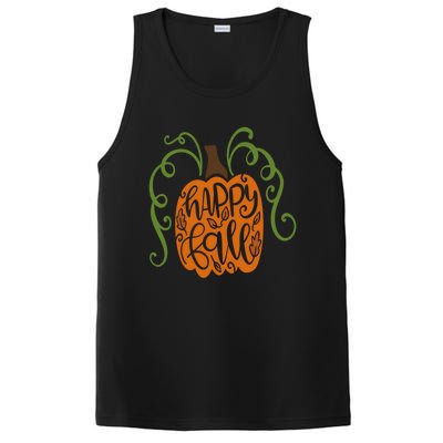 Autumn Gift Happy Fall Fancy Pumpkin Teacher Mom Wife Gift PosiCharge Competitor Tank