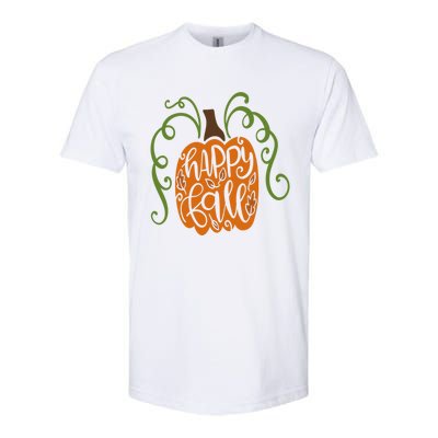 Autumn Gift Happy Fall Fancy Pumpkin Teacher Mom Wife Gift Softstyle® CVC T-Shirt