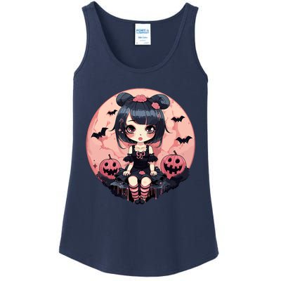 Anime Girls Halloween Otaku Manga Graphic Ladies Essential Tank