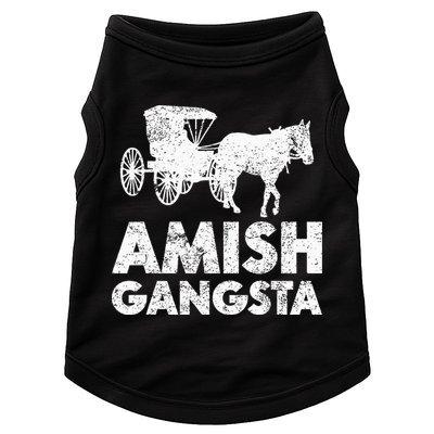 Amish Gangsta Horse And Buggy Funny Amish Gift Doggie Tank