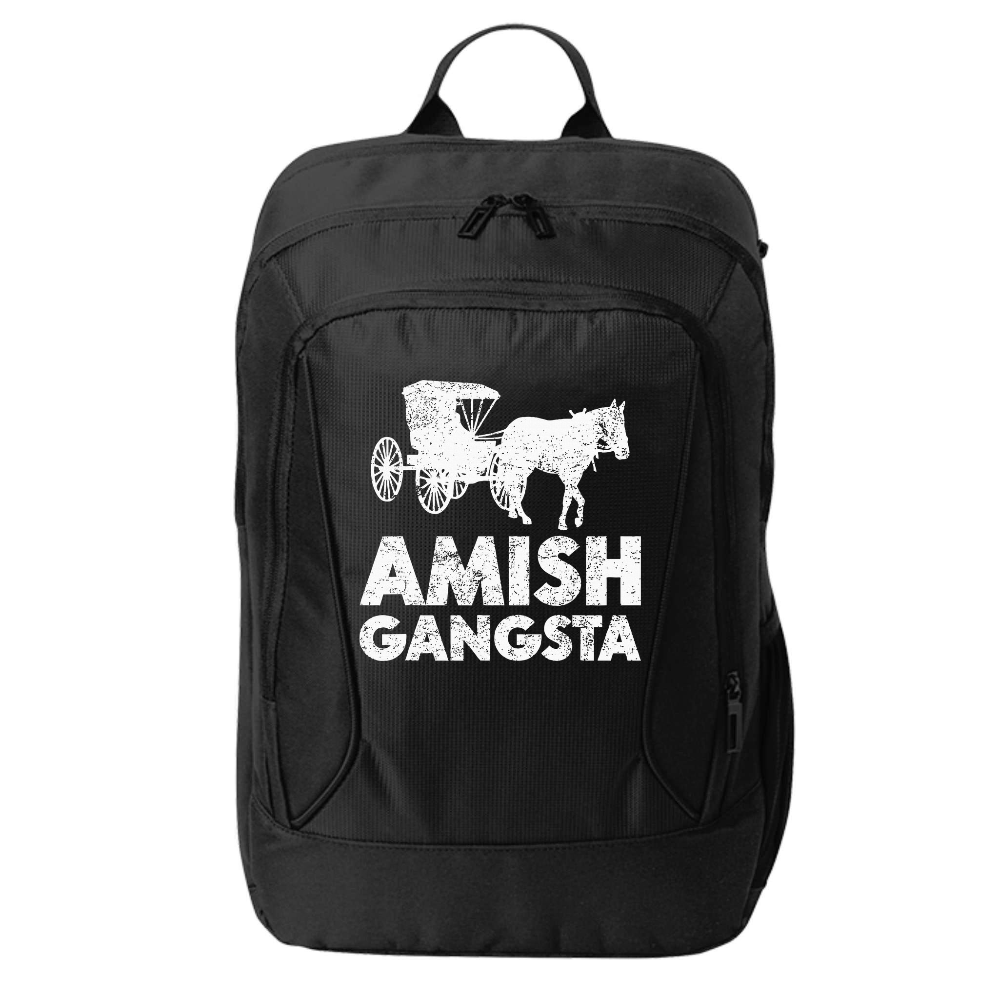 Amish Gangsta Horse And Buggy Funny Amish Gift City Backpack