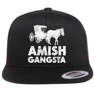 Amish Gangsta Horse And Buggy Funny Amish Gift Flatbill Hat
