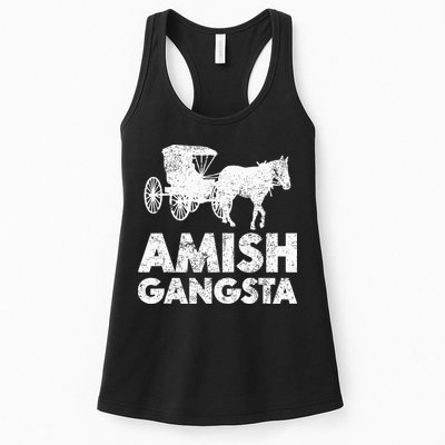 Amish Gangsta Horse And Buggy Funny Amish Gift Womens Tank Top