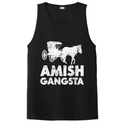 Amish Gangsta Horse And Buggy Funny Amish Gift PosiCharge Competitor Tank