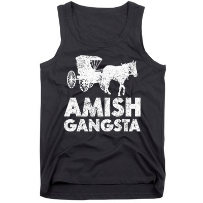 Amish Gangsta Horse And Buggy Funny Amish Gift Tank Top