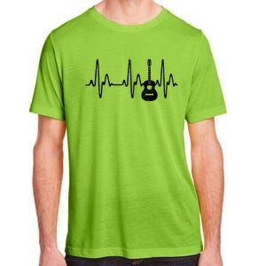 Acoustic Guitar Heartbeat Guitar Musician Adult ChromaSoft Performance T-Shirt