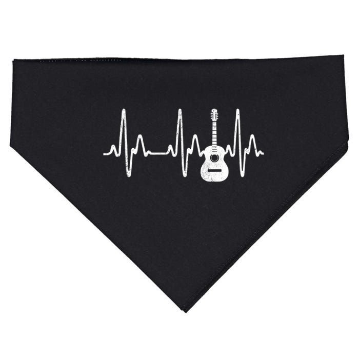 Acoustic Guitar Heartbeat Guitar Musician USA-Made Doggie Bandana