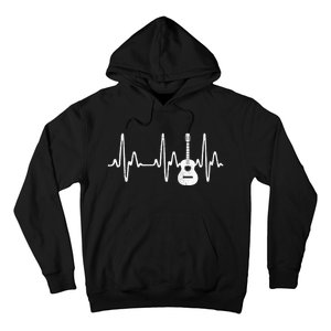 Acoustic Guitar Heartbeat Guitar Musician Hoodie