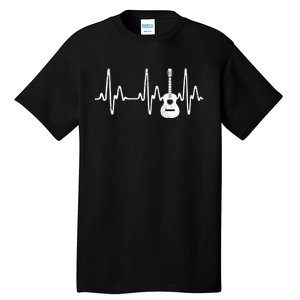 Acoustic Guitar Heartbeat Guitar Musician Tall T-Shirt