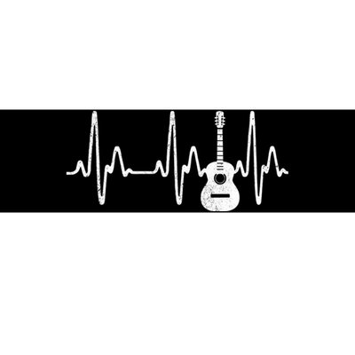 Acoustic Guitar Heartbeat Guitar Musician Bumper Sticker