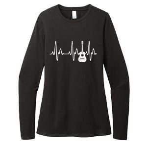 Acoustic Guitar Heartbeat Guitar Musician Womens CVC Long Sleeve Shirt