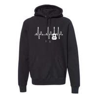 Acoustic Guitar Heartbeat Guitar Musician Premium Hoodie