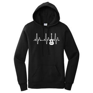 Acoustic Guitar Heartbeat Guitar Musician Women's Pullover Hoodie