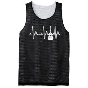 Acoustic Guitar Heartbeat Guitar Musician Mesh Reversible Basketball Jersey Tank