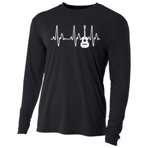 Acoustic Guitar Heartbeat Guitar Musician Cooling Performance Long Sleeve Crew