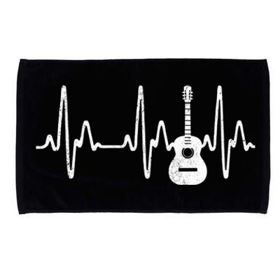 Acoustic Guitar Heartbeat Guitar Musician Microfiber Hand Towel