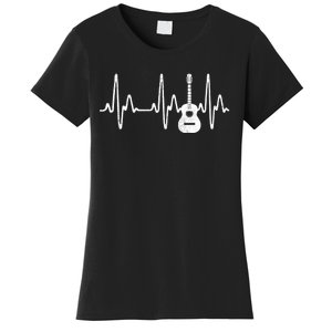 Acoustic Guitar Heartbeat Guitar Musician Women's T-Shirt