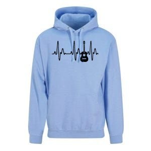 Acoustic Guitar Heartbeat Guitar Musician Unisex Surf Hoodie