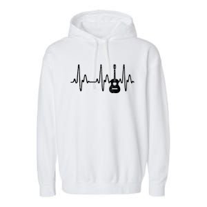 Acoustic Guitar Heartbeat Guitar Musician Garment-Dyed Fleece Hoodie