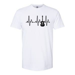 Acoustic Guitar Heartbeat Guitar Musician Softstyle CVC T-Shirt