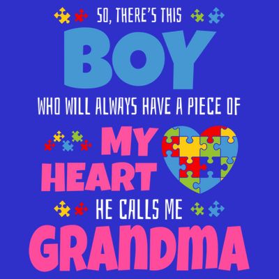 Autism Grandma He Has My Heart Autistic Grandson Gift T-Shirt
