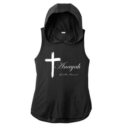 Anayah God Has Answered Ladies PosiCharge Tri-Blend Wicking Draft Hoodie Tank