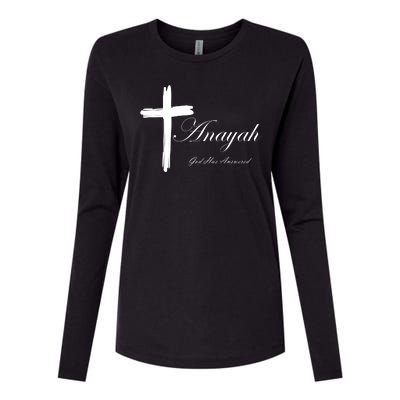 Anayah God Has Answered Womens Cotton Relaxed Long Sleeve T-Shirt