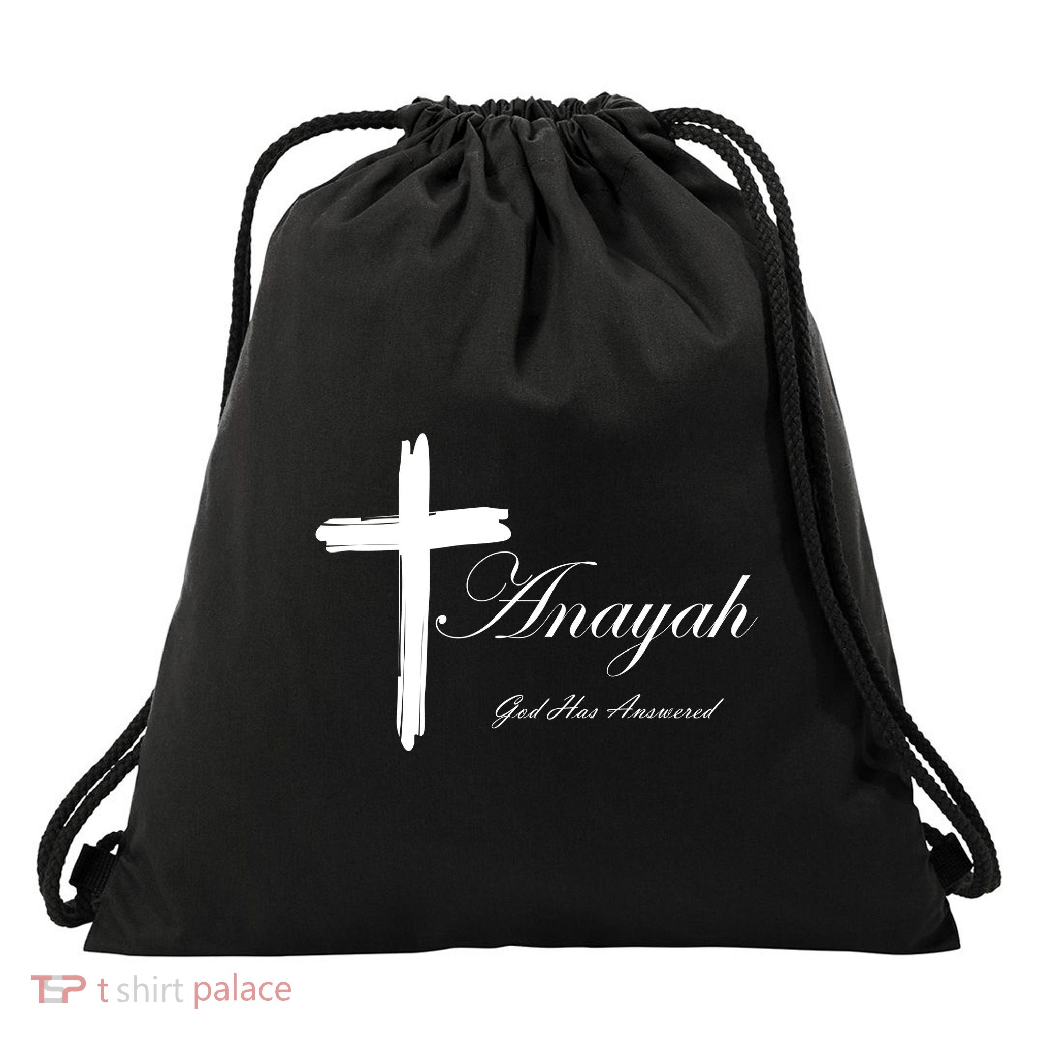 Anayah God Has Answered Drawstring Bag