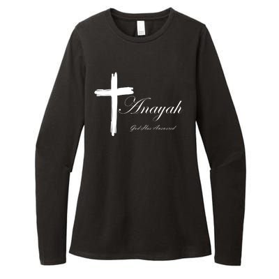 Anayah God Has Answered Womens CVC Long Sleeve Shirt