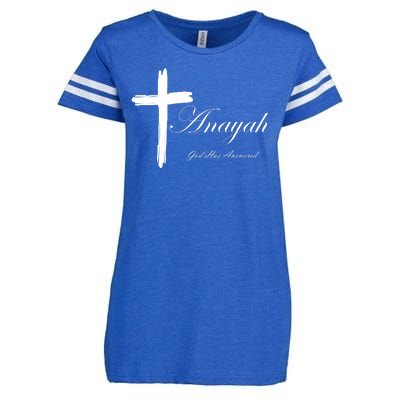 Anayah God Has Answered Enza Ladies Jersey Football T-Shirt