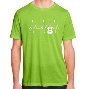 Acoustic Guitar Heartbeat Guitar Musician  Adult ChromaSoft Performance T-Shirt