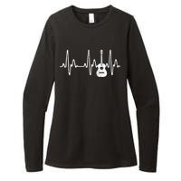 Acoustic Guitar Heartbeat Guitar Musician  Womens CVC Long Sleeve Shirt