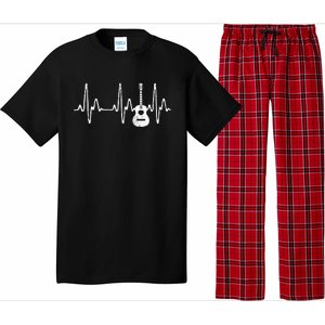 Acoustic Guitar Heartbeat Guitar Musician  Pajama Set