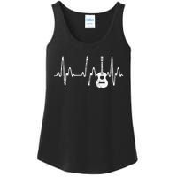 Acoustic Guitar Heartbeat Guitar Musician  Ladies Essential Tank