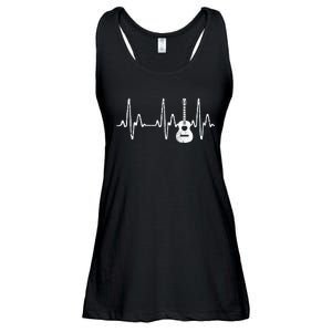 Acoustic Guitar Heartbeat Guitar Musician  Ladies Essential Flowy Tank