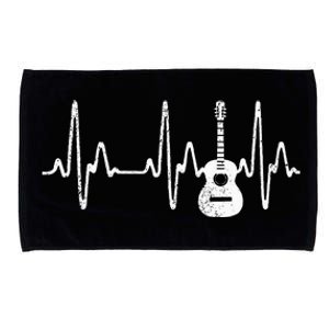 Acoustic Guitar Heartbeat Guitar Musician  Microfiber Hand Towel