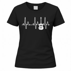 Acoustic Guitar Heartbeat Guitar Musician  Women's T-Shirt