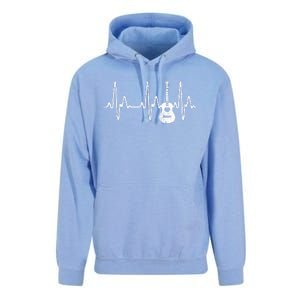 Acoustic Guitar Heartbeat Guitar Musician  Unisex Surf Hoodie