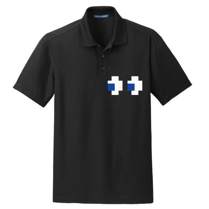 Arcade Gaming Halloween Ghost Costume Dry Zone Grid Polo