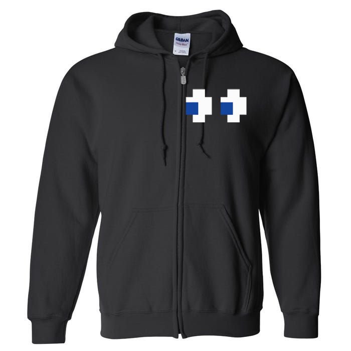 Arcade Gaming Halloween Ghost Costume Full Zip Hoodie